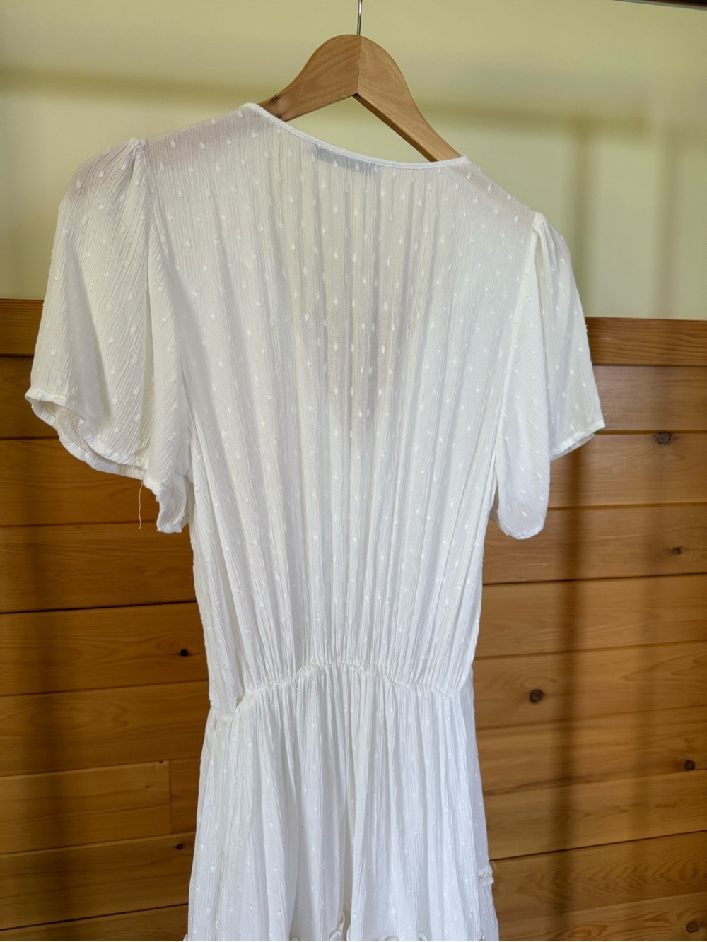 Abercrombie & Fitch Swiss Dot Tiered Mini Dress - Picture 6 of 8